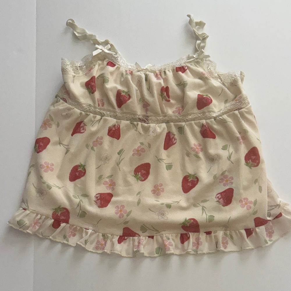 Strawberry Print tank Top